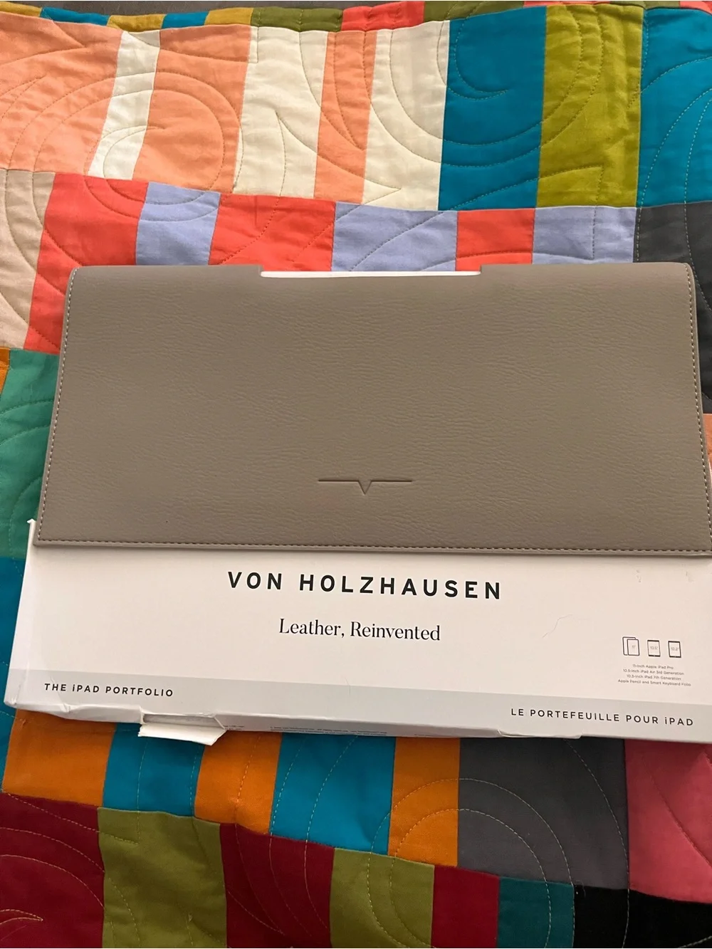 Von Holzhausen Taupe iPad Portfolio Case